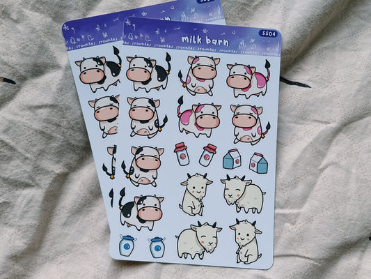 Cows and Goats Sticker Sheet