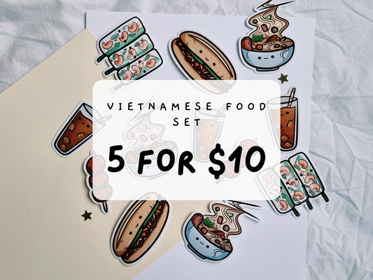 Vietnamese Food || 5 Piece Sticker Set