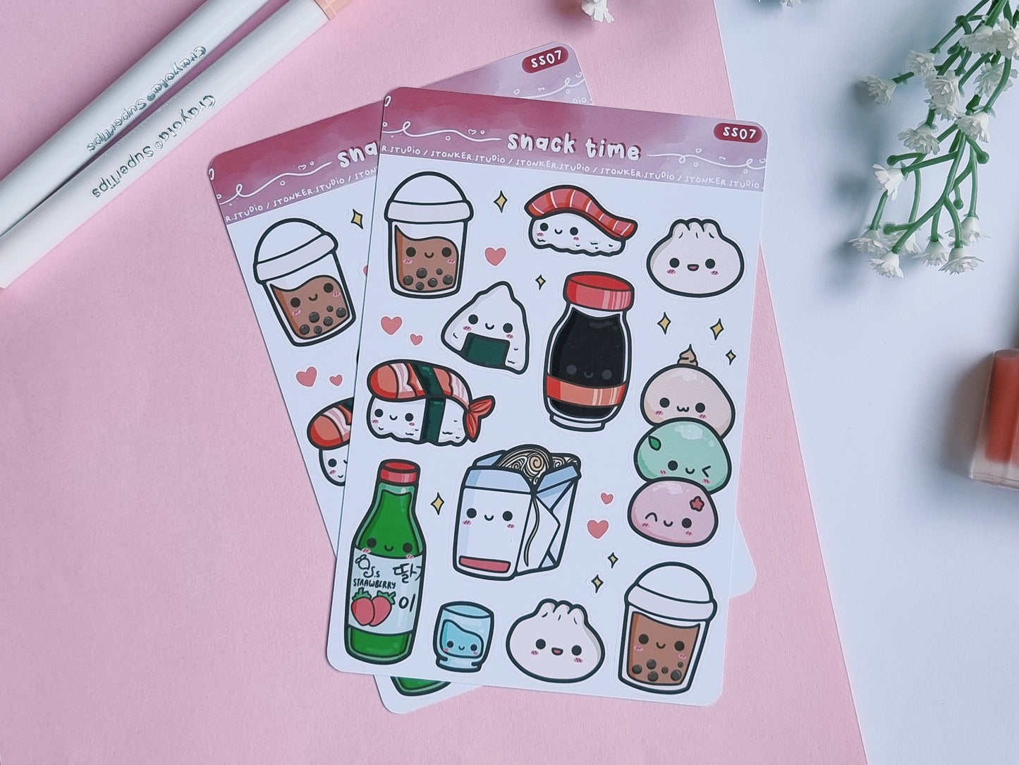 Asian Snacks Sticker Sheet