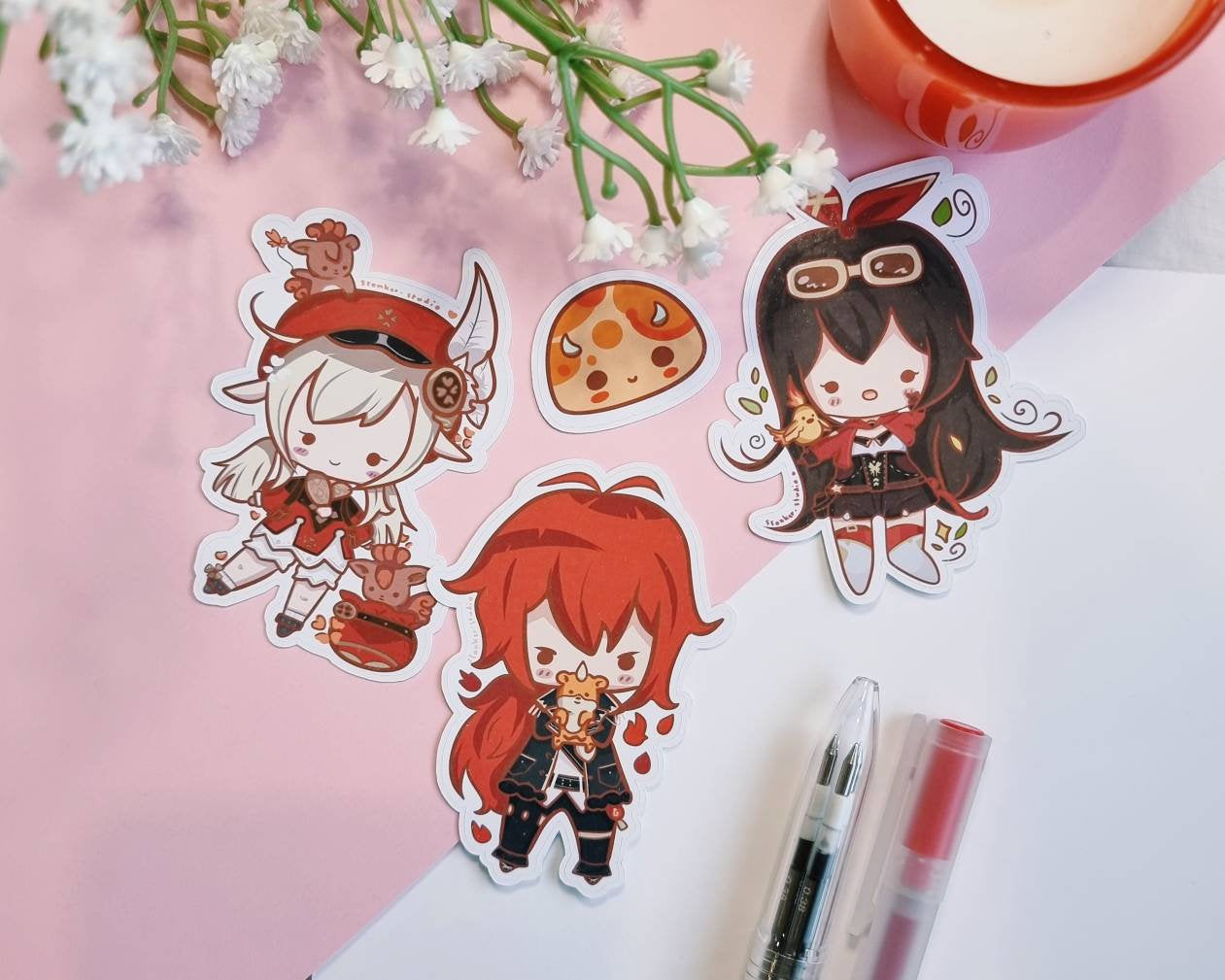 GI-Pyro || 3 Piece Sticker Set