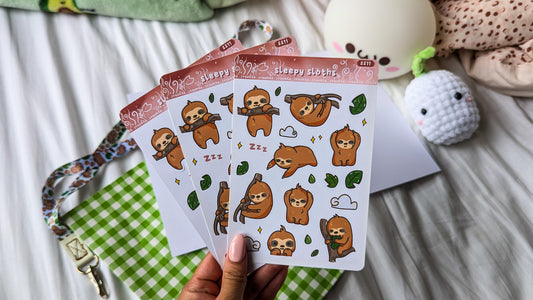 Sleepy Sloths Sticker Sheet