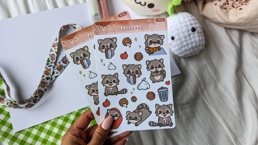 Raccoons Sticker Sheet