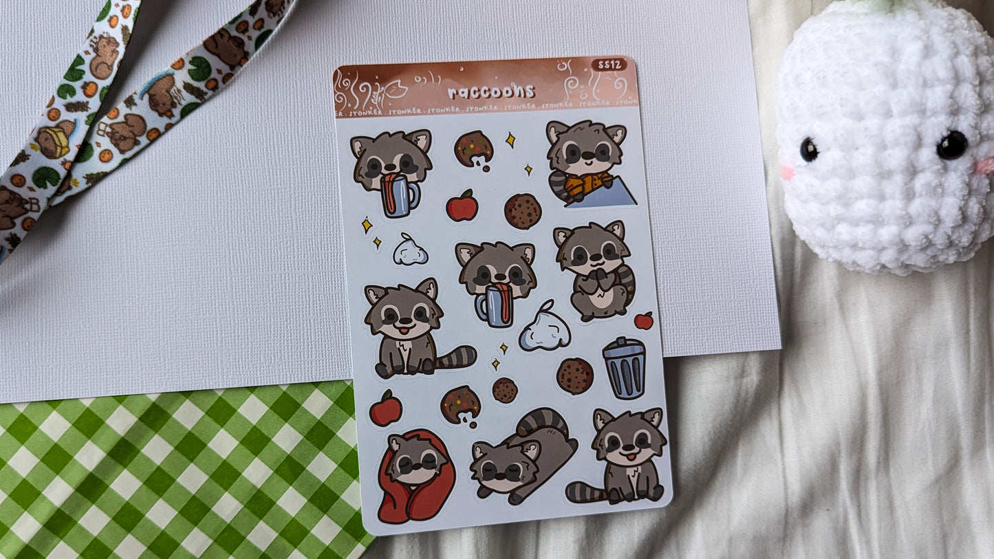 Raccoons Sticker Sheet