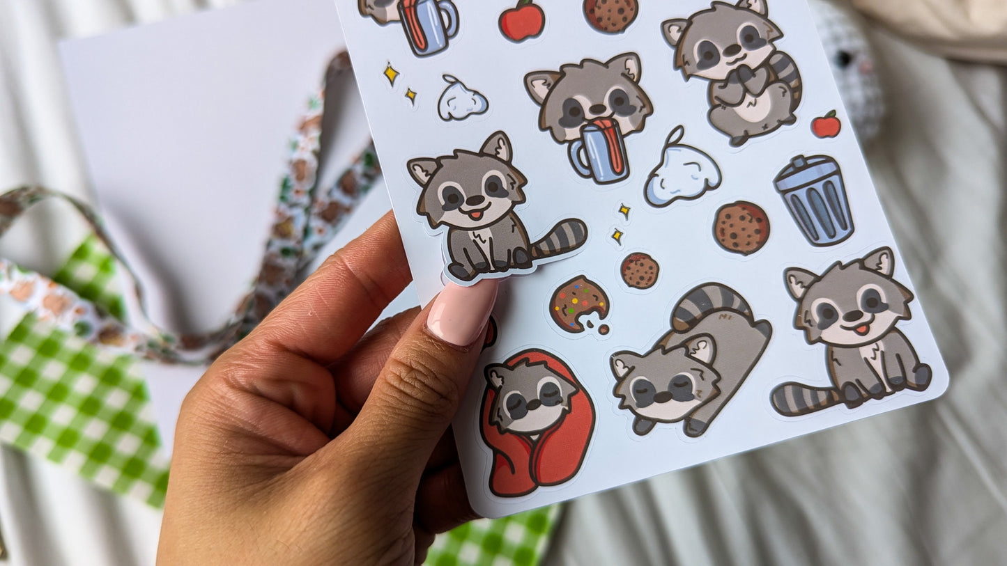 Raccoons Sticker Sheet