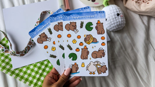 Capybara Cuties Sticker Sheet