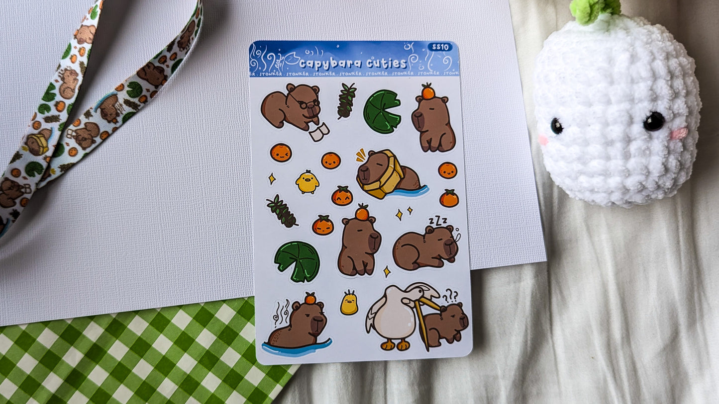 Capybara Cuties Sticker Sheet