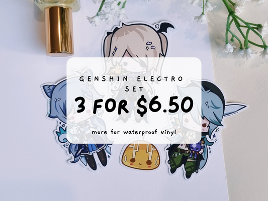 GI-Electro-1 || 3 Piece Sticker Set