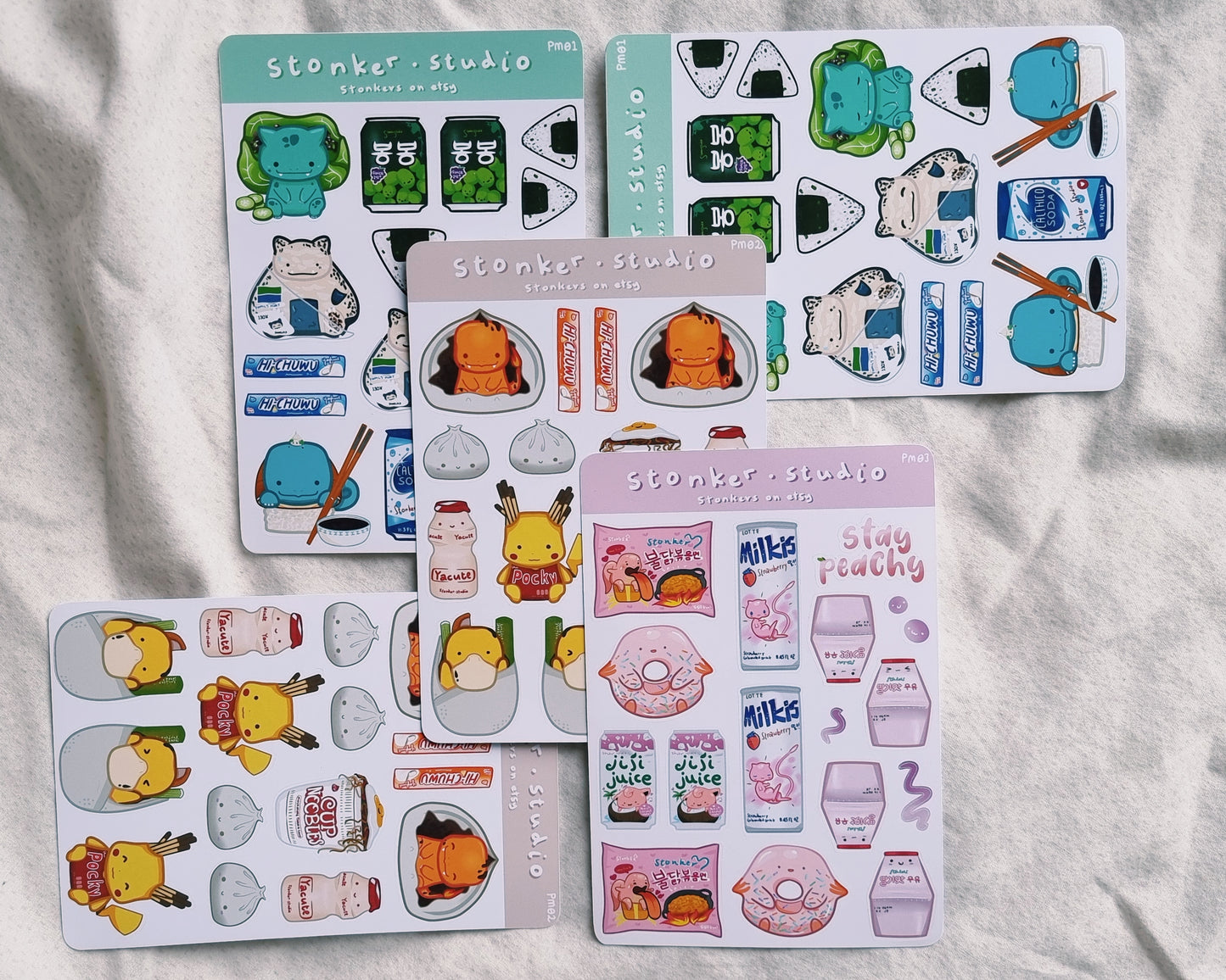 PM-Green Snacks Sticker Sheet