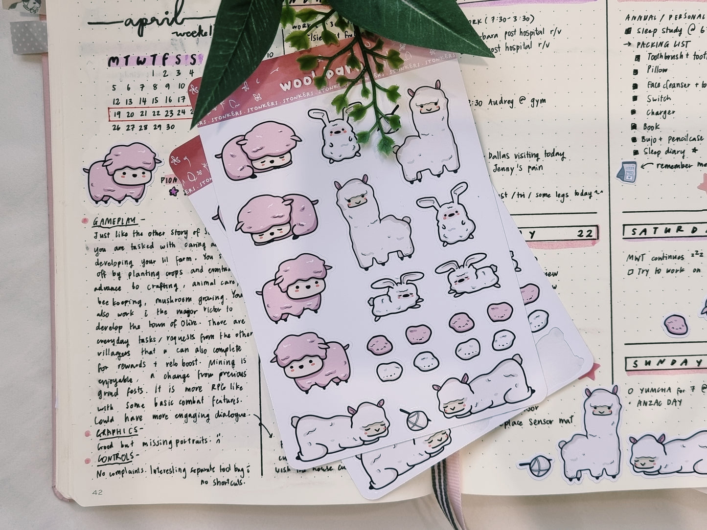 Sheep and Rabbits and Sticker Sheet