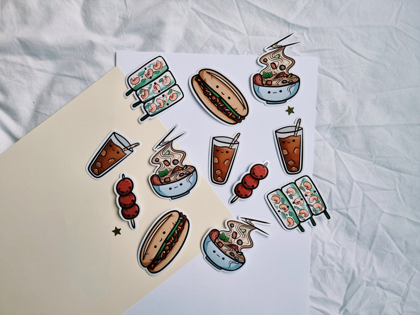 Vietnamese Food || 5 Piece Sticker Set