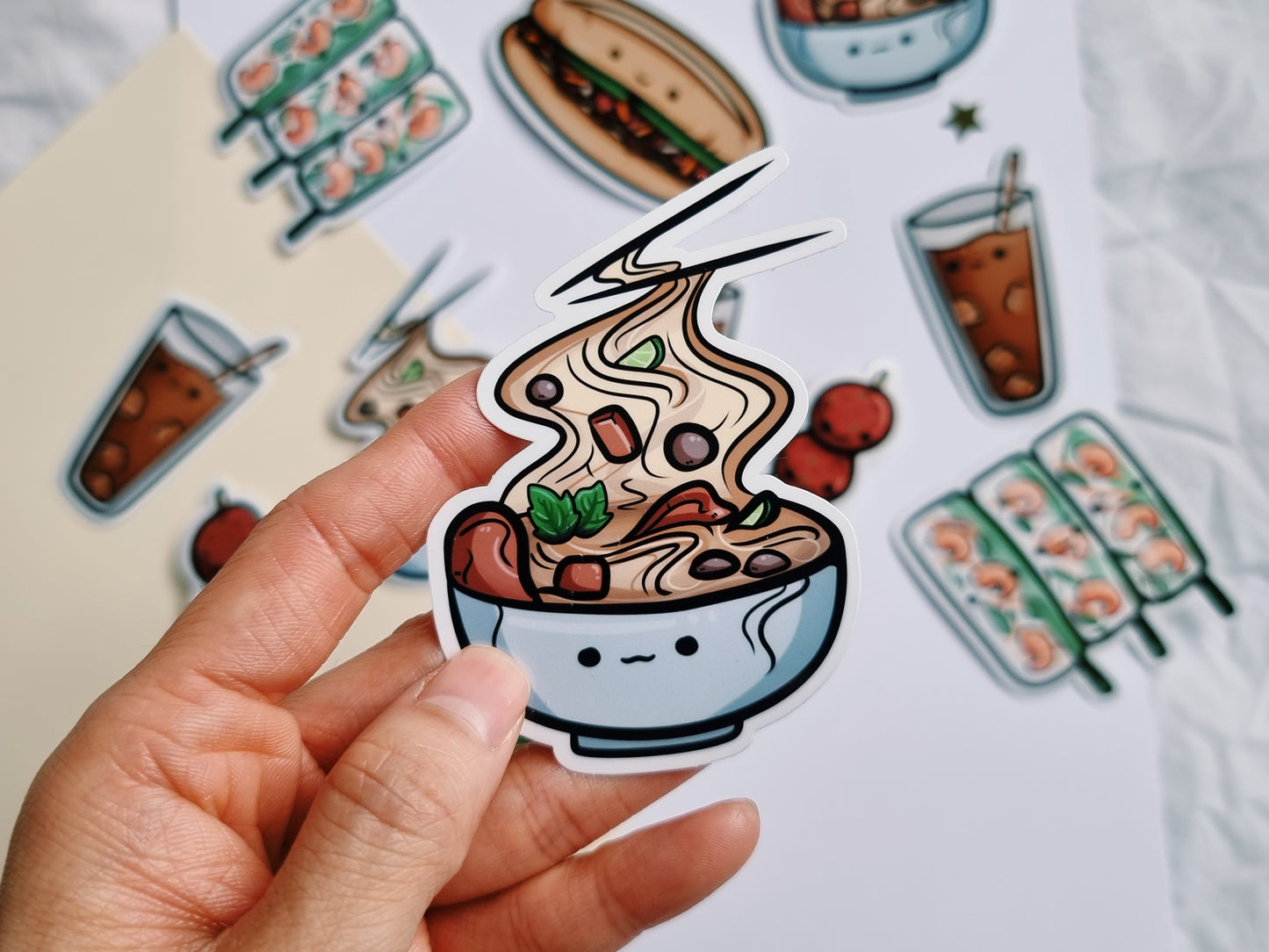 Vietnamese Food || 5 Piece Sticker Set