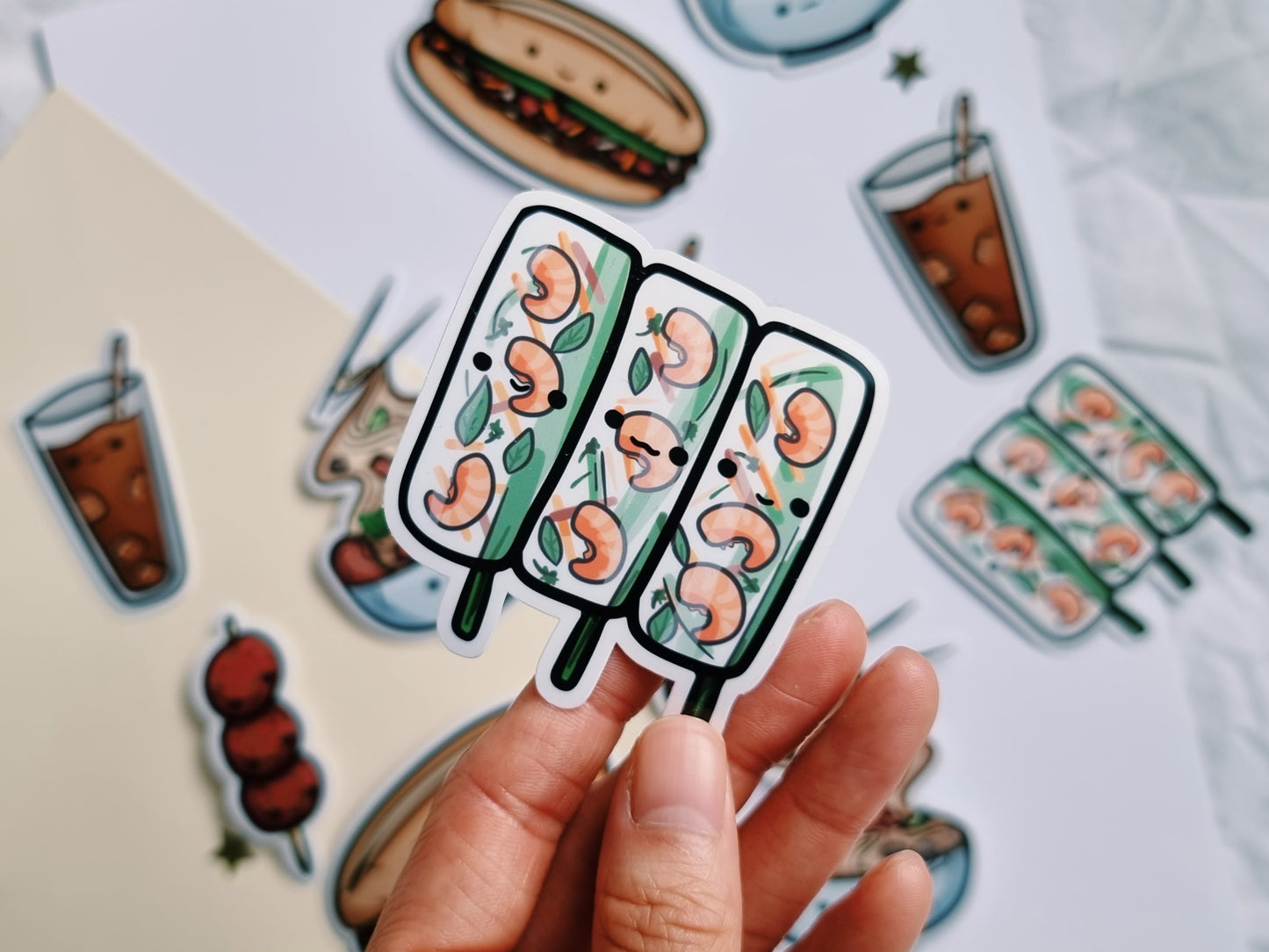 Vietnamese Food || 5 Piece Sticker Set