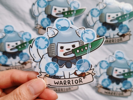 Dog Warrior Fighter Crusader Sticker