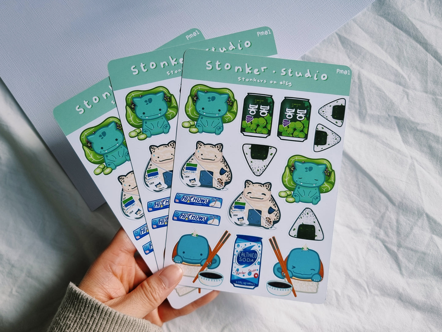 PM-All Snacks || 3 Sticker Sheet Pack