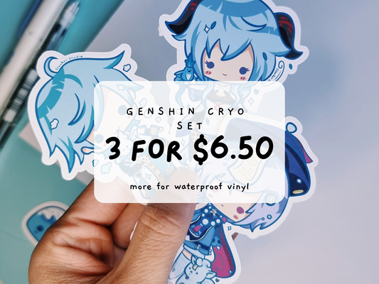 GI-Cryo || 3 Piece Sticker Set