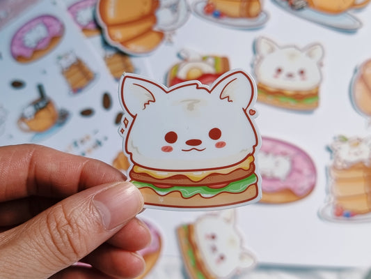 Dog Burger Sticker