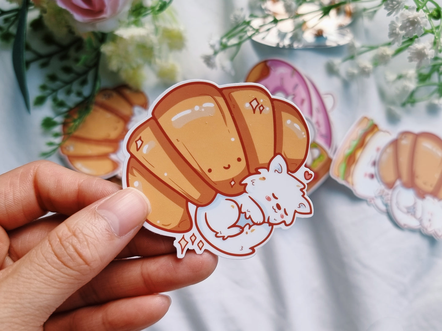 Dog Croissant Sticker