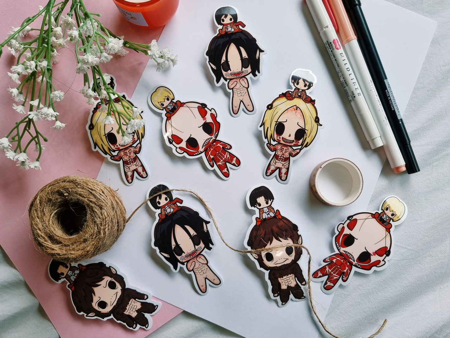 AOT || 4 piece sticker set