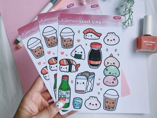 Asian Snacks Sticker Sheet