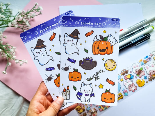 Dog Halloween Sticker Sheet || 2021 Version