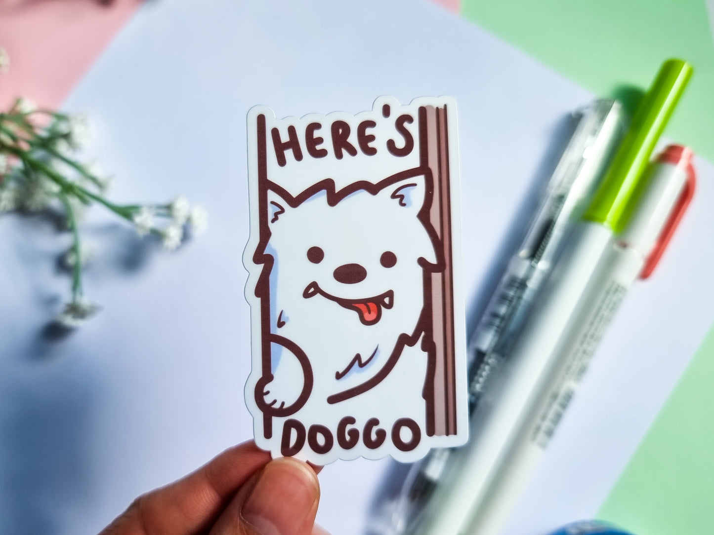 Dog Here's Johnny Sticker