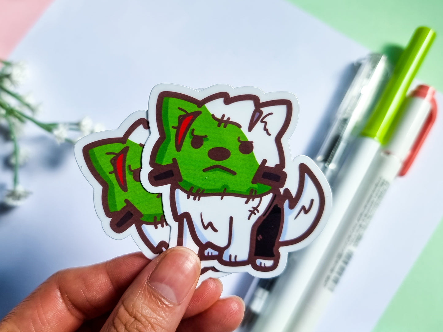 Dog Fwankenstein Sticker