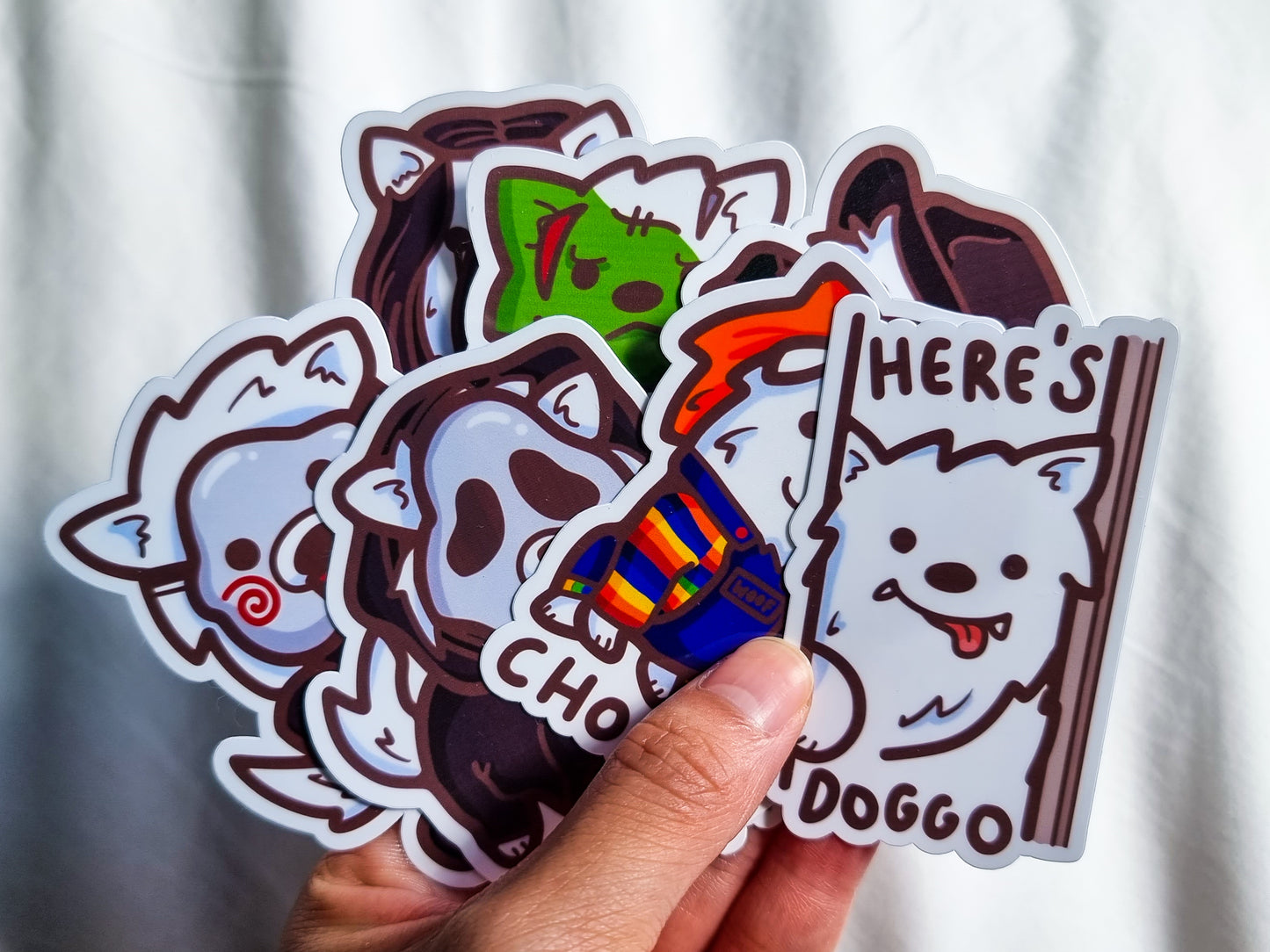 Dog Halloween || 7 Piece Sticker Set