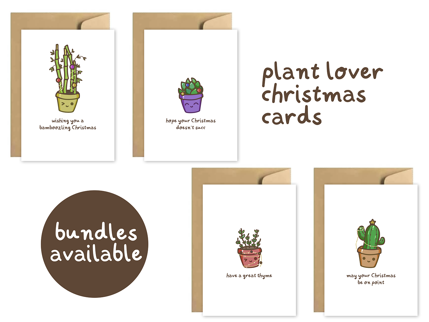 Plant Mom Christmas Greeting Card Bundles