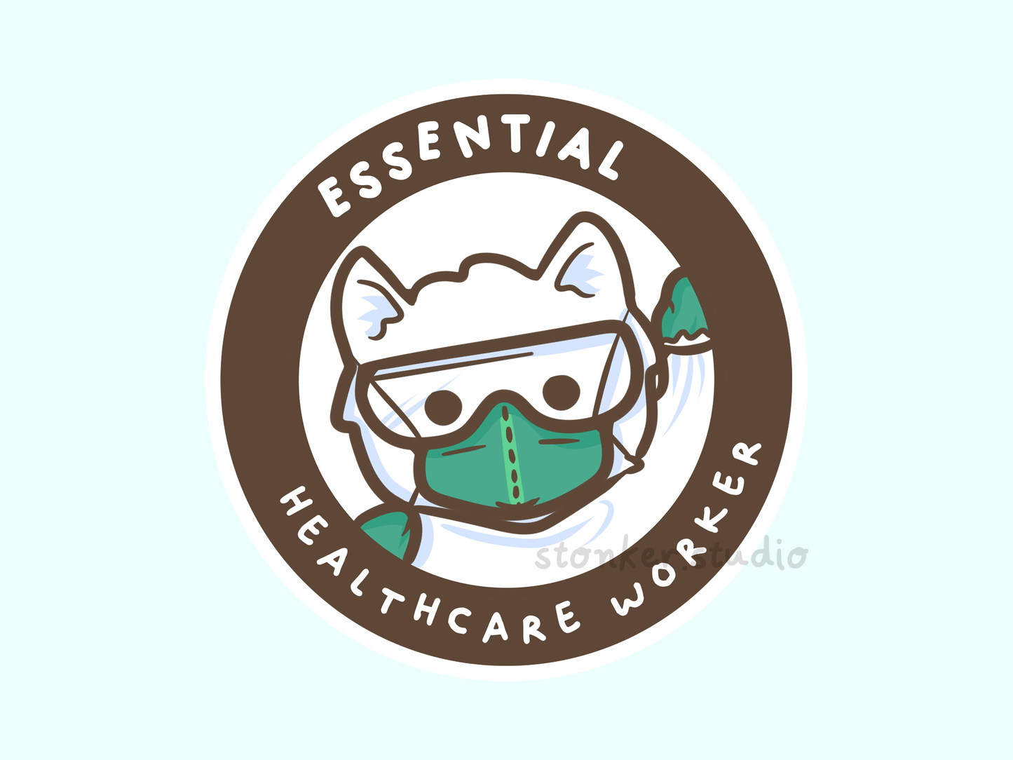 Dog Healthcare Worker Sticker