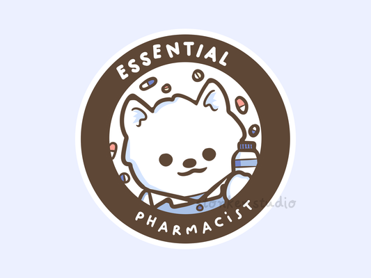 Dog Pharmacist Sticker