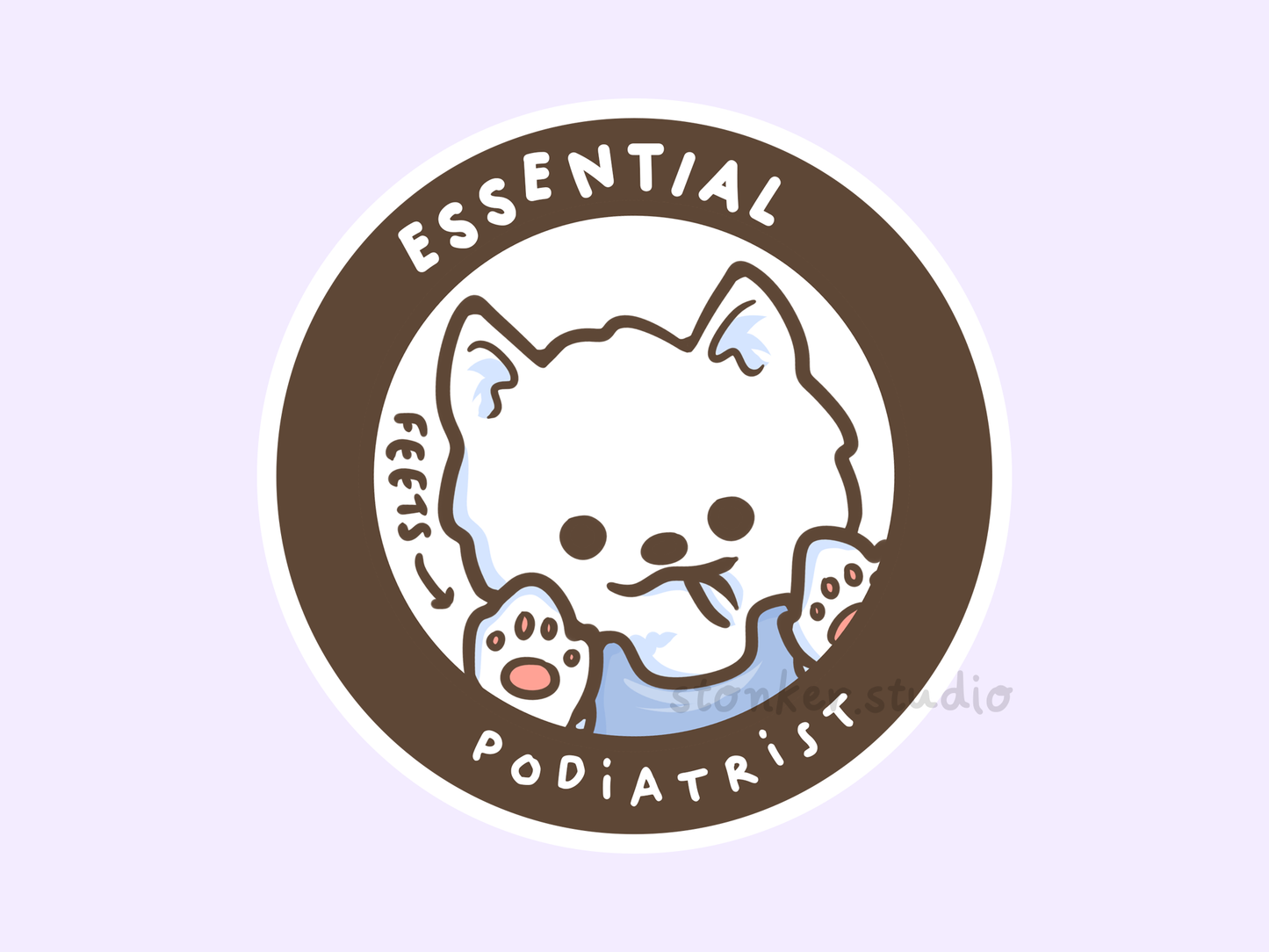 Dog Podiatrist Chiropodist Sticker