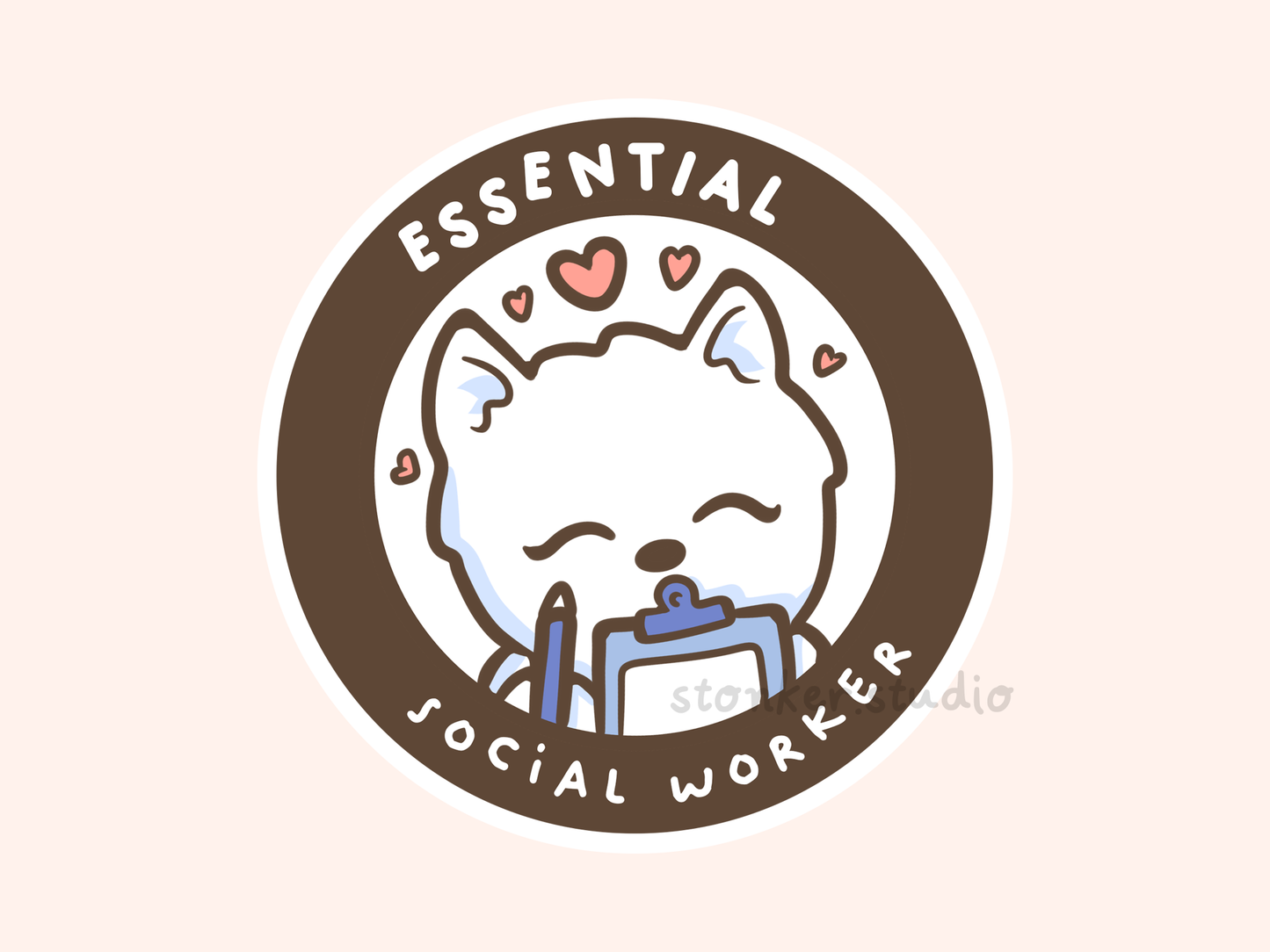 Dog Social Worker Counsellor Sticker