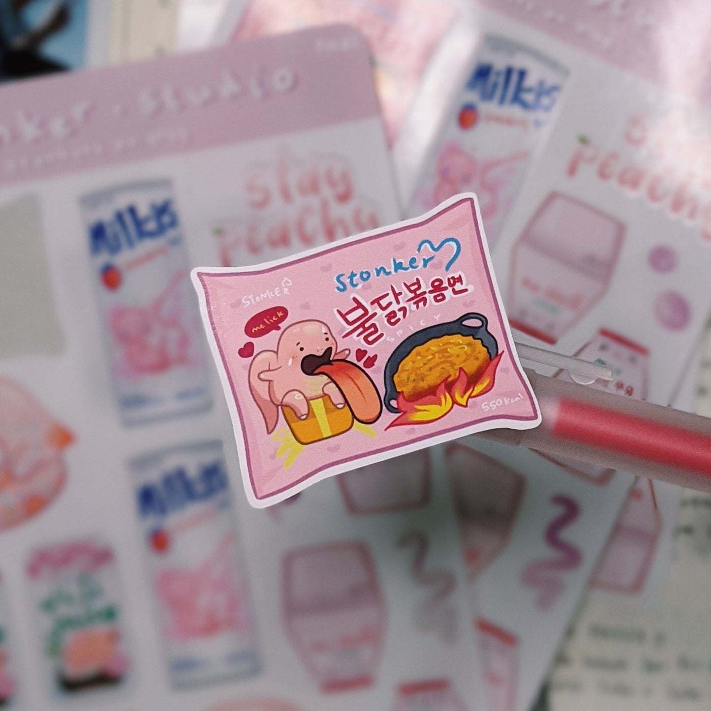 PM-Pink Snacks Sticker Sheet