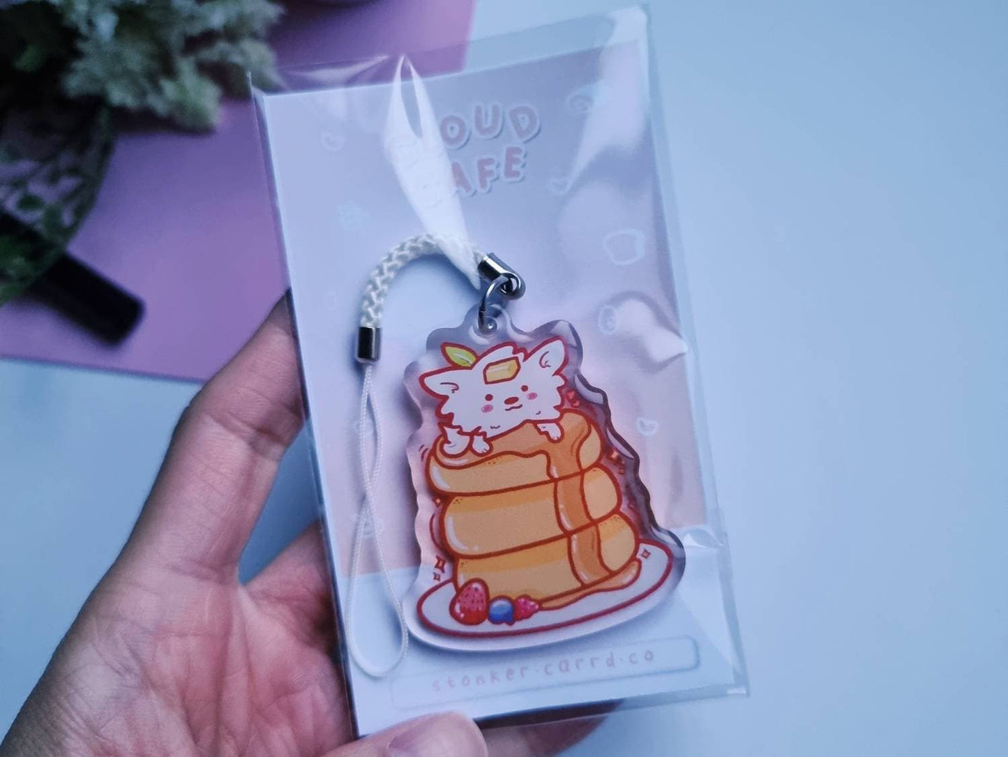 Dog Pancakes Acrylic Charm